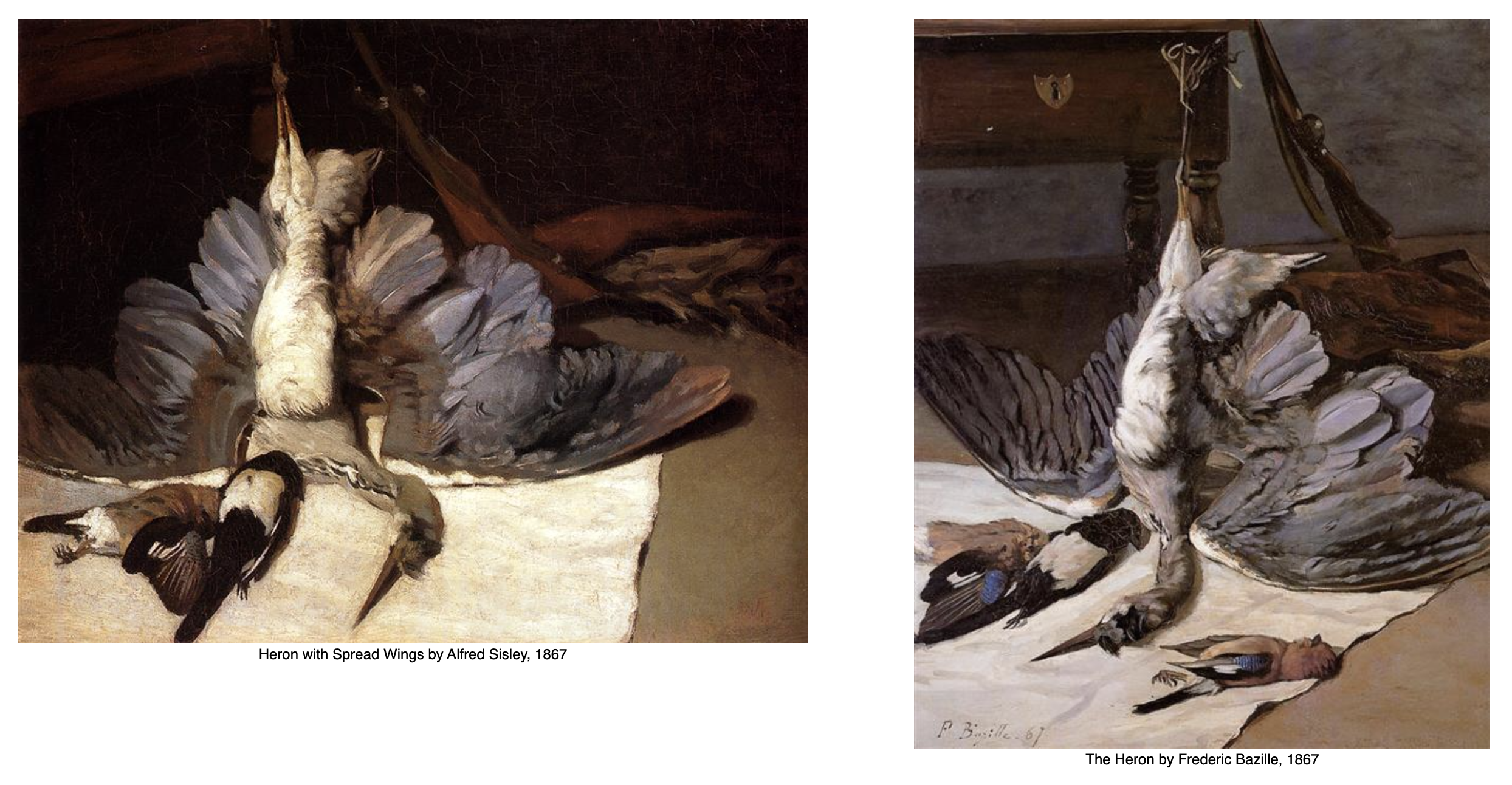 Sisley and Bazille's Heron paintings | artist reference photos